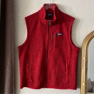 Patagonia Men's Better Sweater Red Fleece Vest Size Large